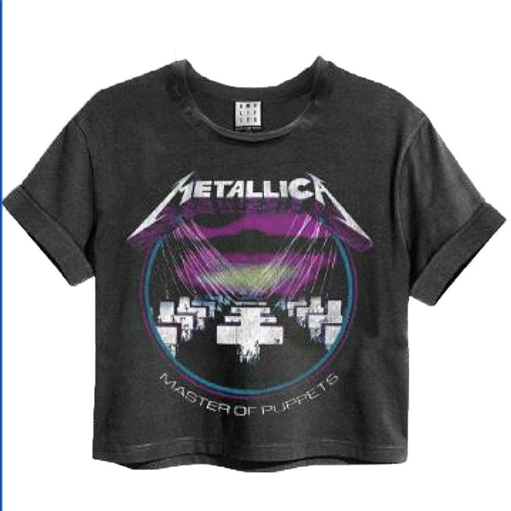 Metallica Master Of Puppets Crop Top Tee Amplified